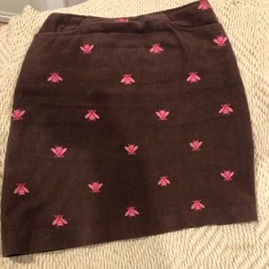 Lily Pulitzer bumblebee corduroy skirt